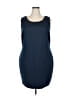 En Focus Studio Solid Blue Casual Dress Size 20 - photo 1