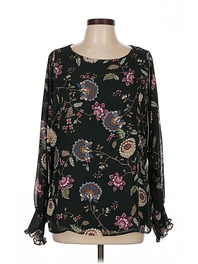 Pre-owned Vince Camuto Long Sleeve Blouse In Black