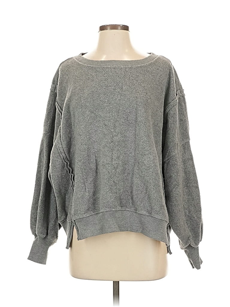 Pre-owned American Eagle Shoes Pullover Sweater In Gray