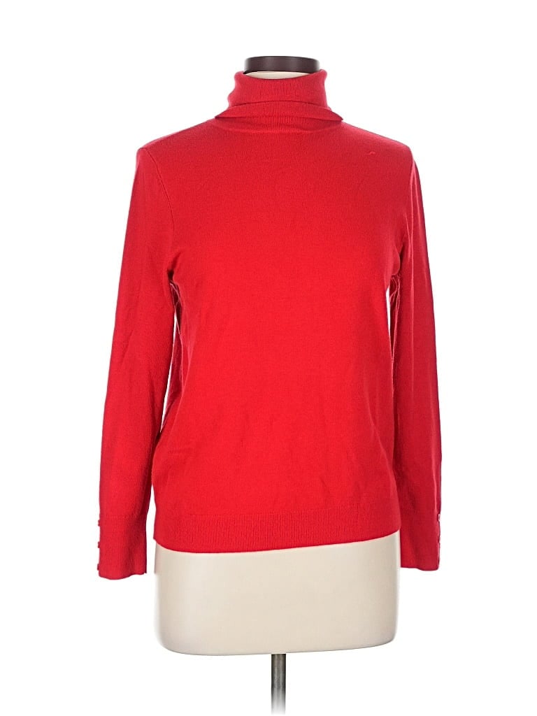 Pre-owned Ann Taylor Factory Turtleneck Sweater In Red