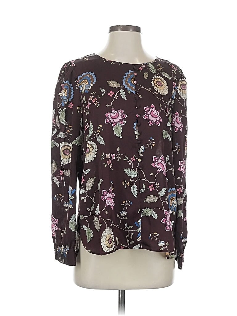 Pre-owned Vince Camuto Long Sleeve Blouse In Purple