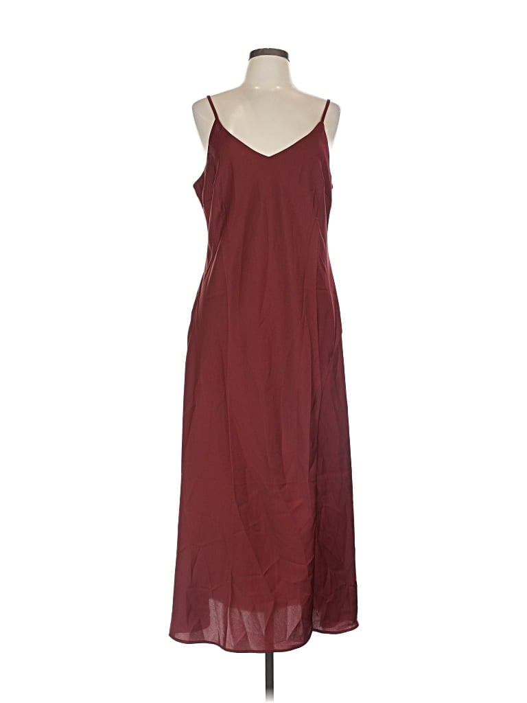 Pre-owned Scoop Casual Dress In Burgundy