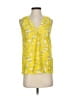 Nell 100% Silk Yellow Sleeveless Silk Top Size XS - photo 1