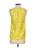 Nell 100% Silk Yellow Sleeveless Silk Top Size XS - photo 2