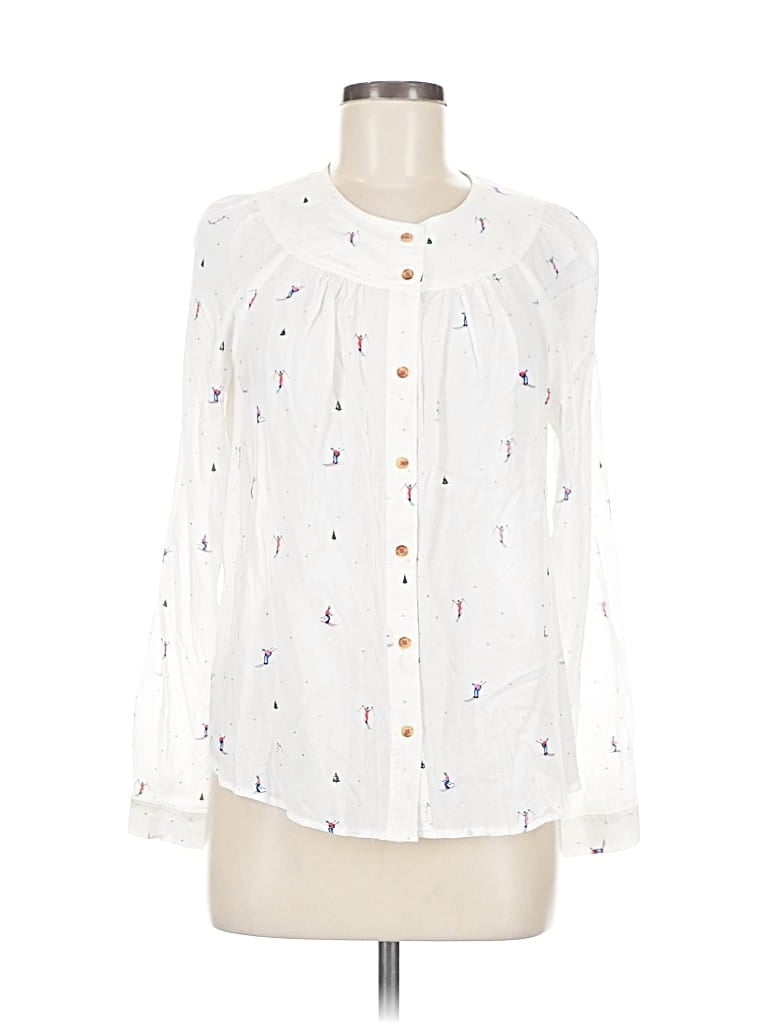 52 CONVERSATIONS BY ANTHROPOLOGIE Pre-owned Long Sleeve Blouse In White