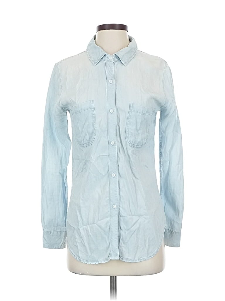 Pre-owned Rails Long Sleeve Button Down Shirt In Blue