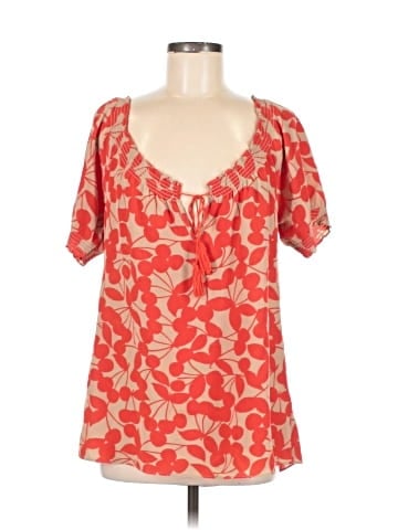 Joie Short Sleeve Silk Top (view 1)