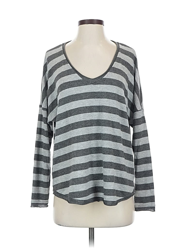 Pre-owned Peyton Jensen Long Sleeve T-shirt In Gray