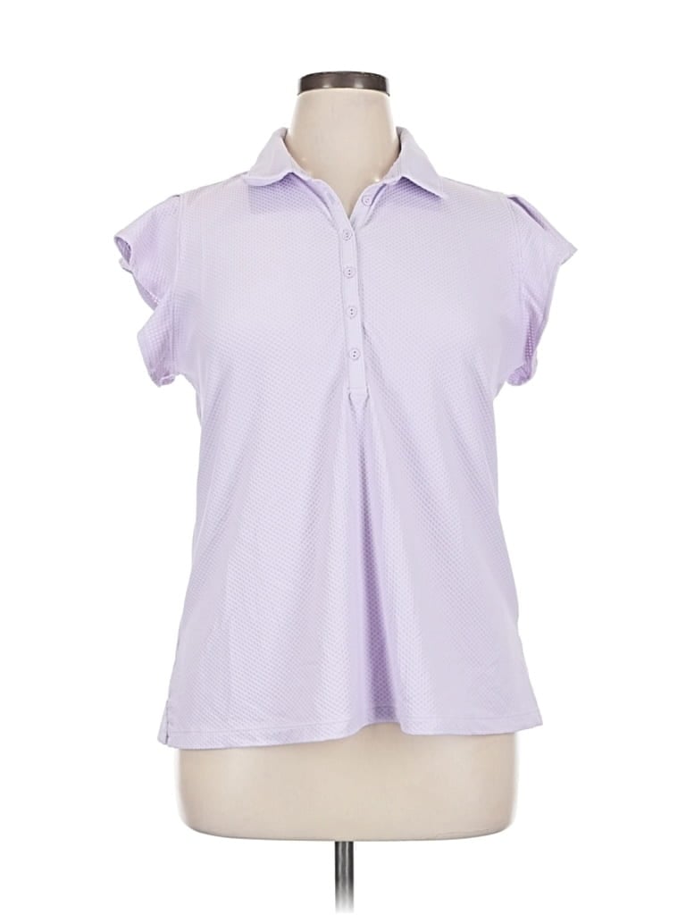 CALIA Pre-owned Short Sleeve Polo Shirt In Purple