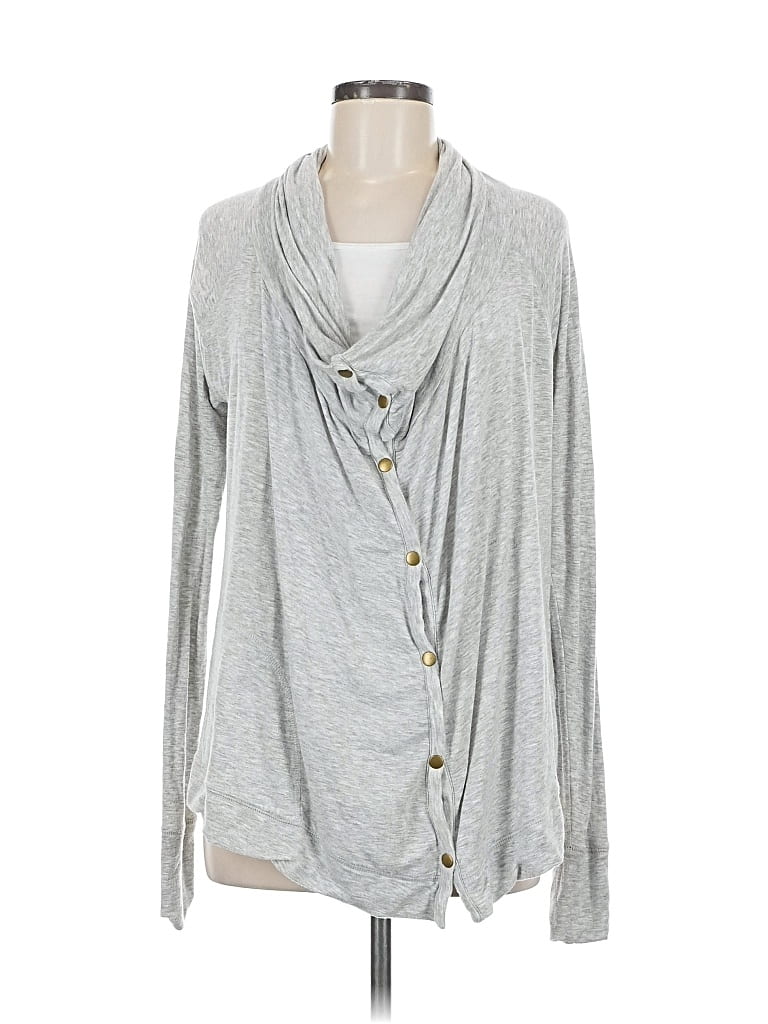 Pre-owned Lucky Lotus Cardigan Sweater In Gray