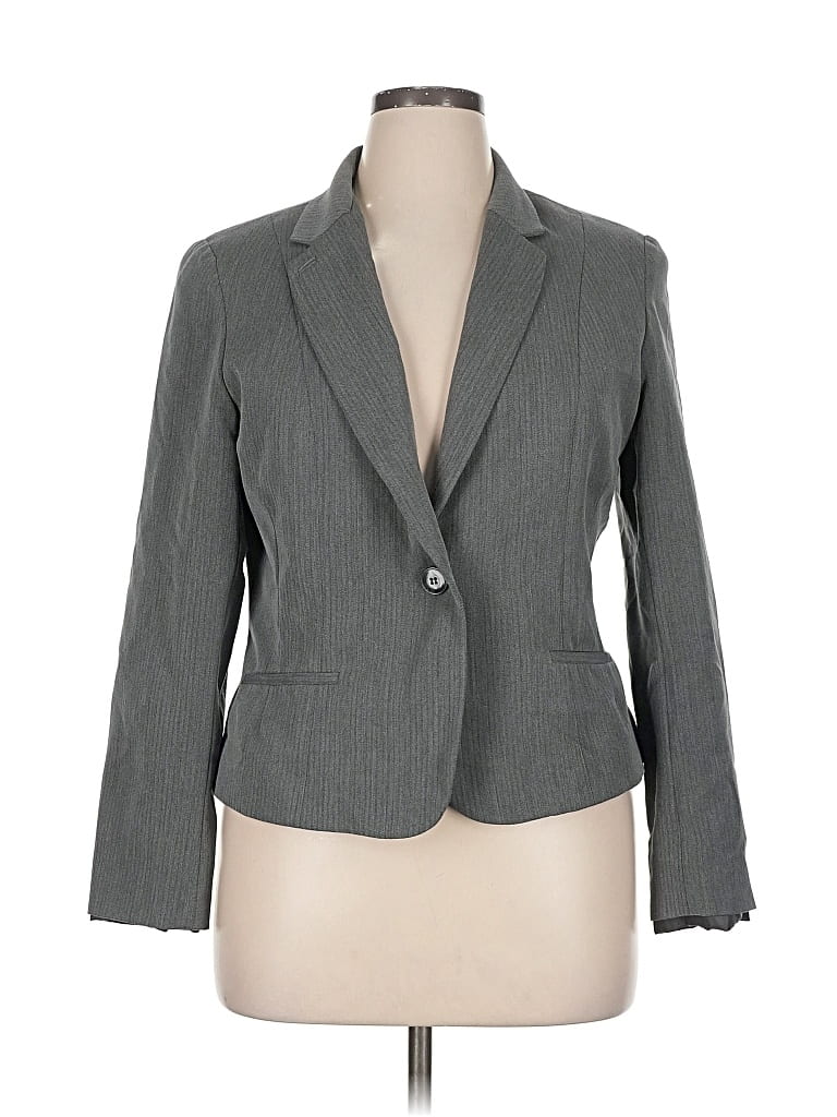 Pre-owned Worthington Blazer Jacket In Gray