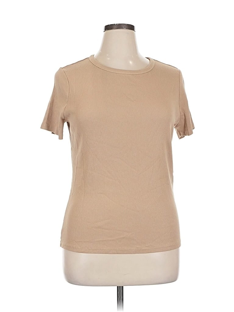 TIME AND TRU Pre-owned Short Sleeve T-shirt In Brown