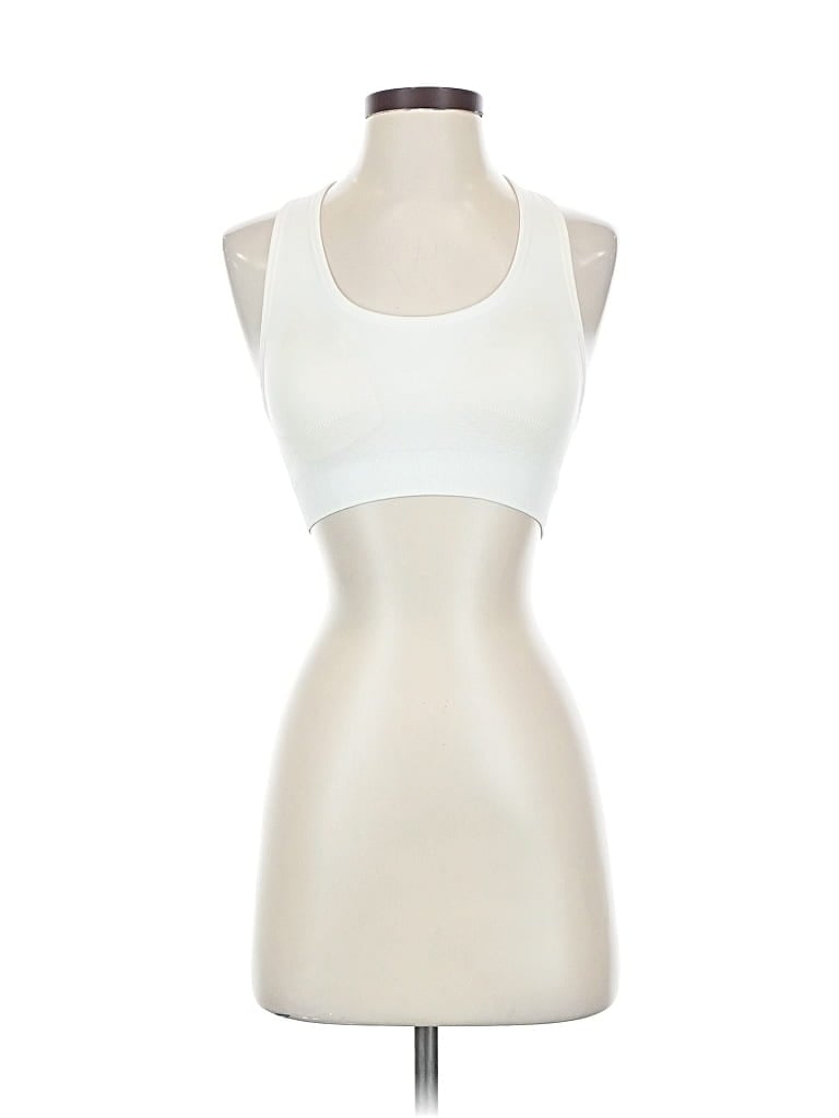 Pre-owned Pro-fit Tank Top Ivory Halter Neckline Tops In White