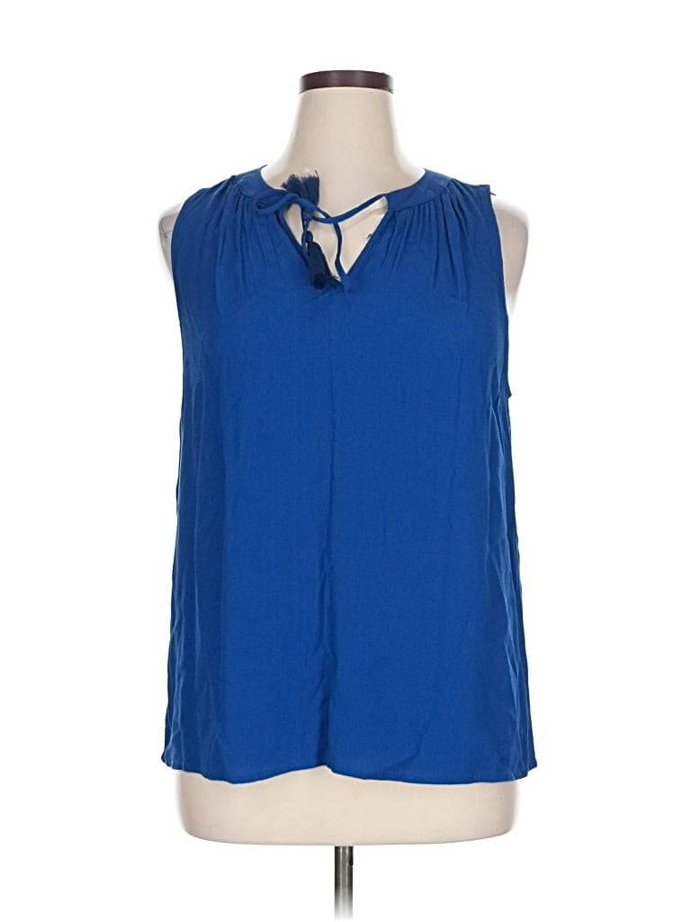 Style & Co Sleeveless Blouse In Blue