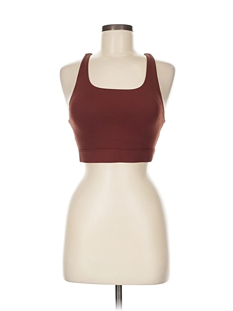 Pre-owned Unbranded Tank Top Burgundy Halter Neckline Tops