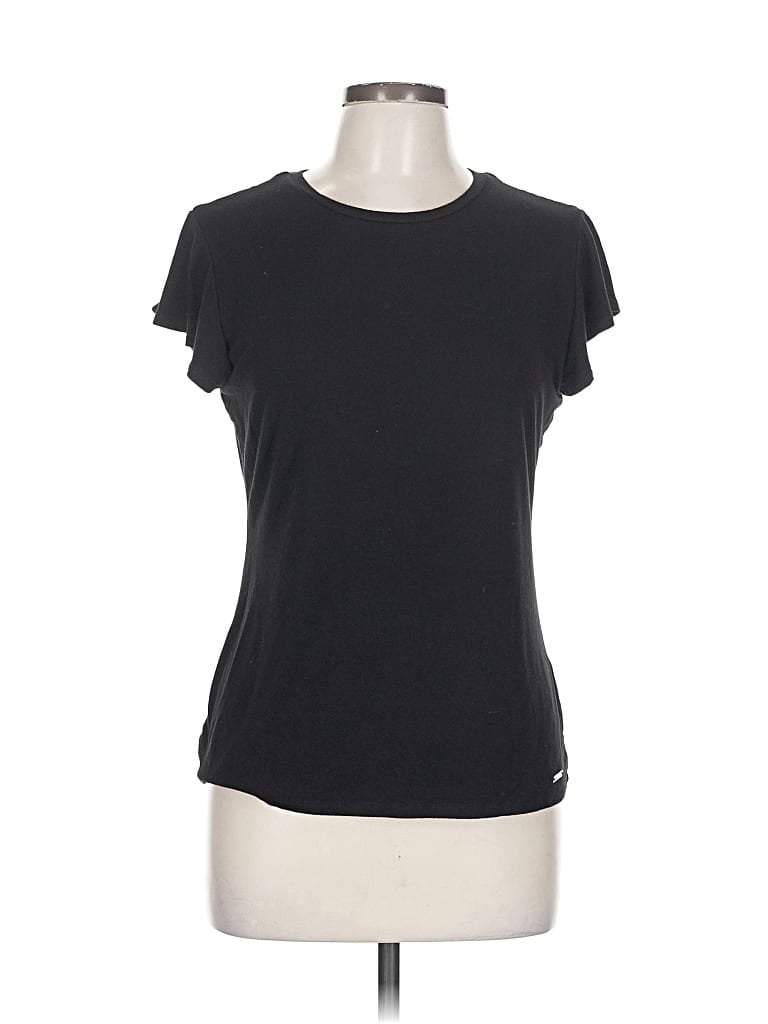 Pre-owned T Tahari Short Sleeve T-shirt In Black