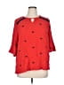 Catherines 100% Rayon Stars Red 3/4 Sleeve Blouse Size 1X - photo 1