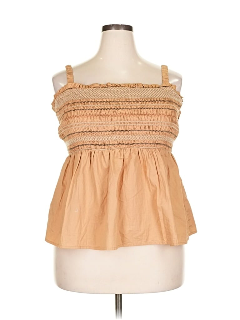 Pre-owned Old Navy Sleeveless Blouse In Brown