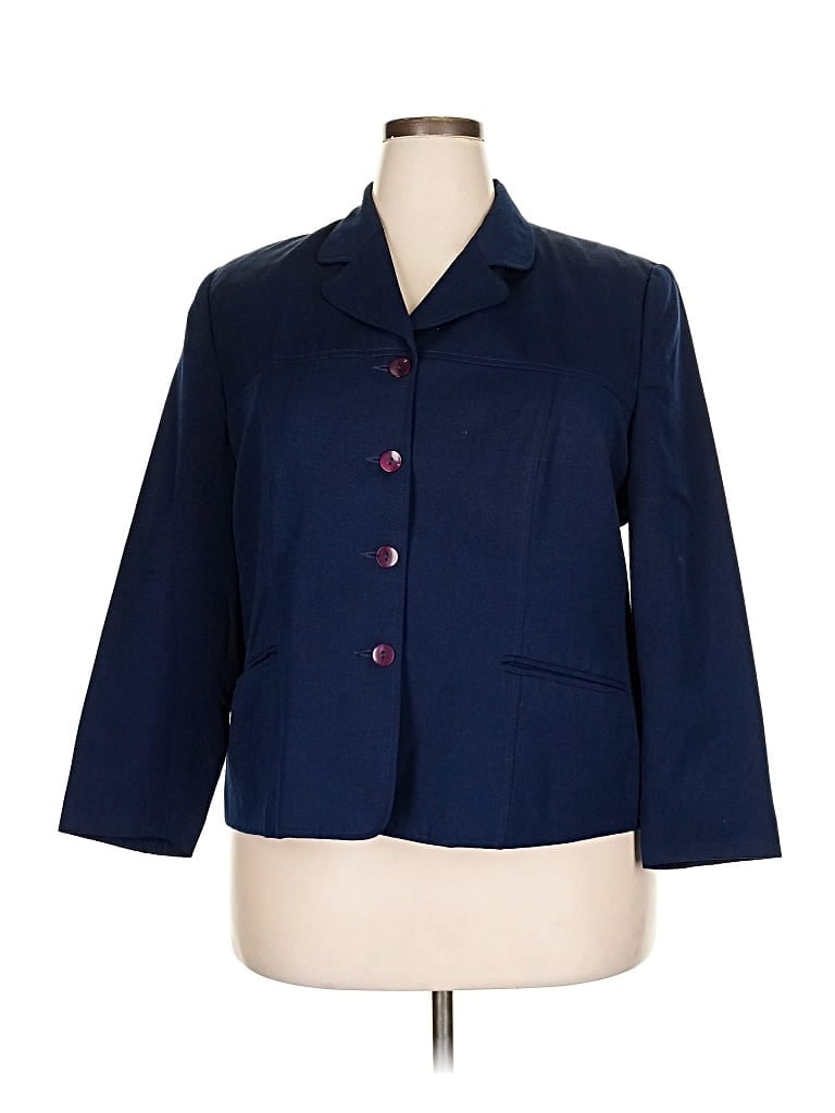 Pre-owned Assorted Brands Blazer Jacket In Blue