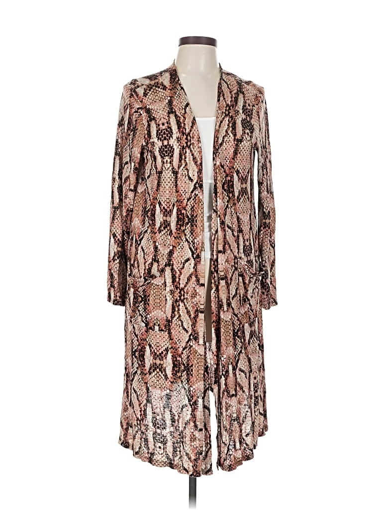 Pre-owned Texas True Threads Kimono In Brown