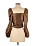 Pinko 100% Polyester Brown 3/4 Sleeve Blouse Size 4 - photo 2