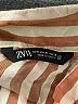Zara Stripes Orange 3/4 Sleeve Blouse Size M - photo 6