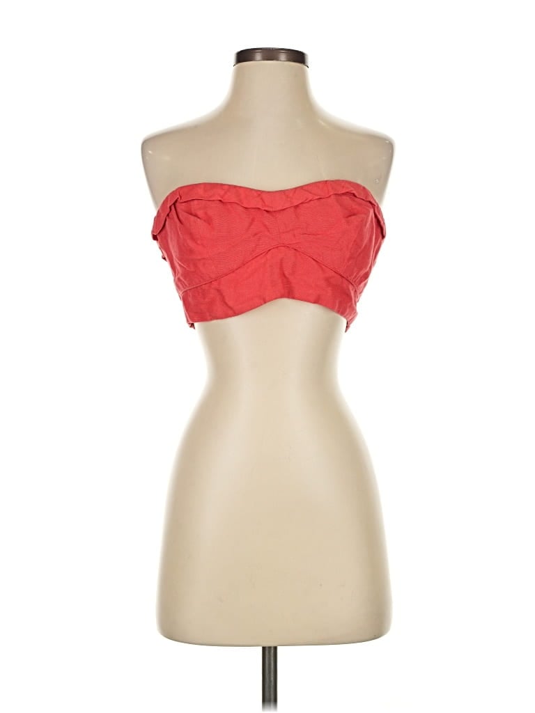 MAEVE BY ANTHROPOLOGIE Pre-owned Sleeveless Top Red Strapless Neckline Tops
