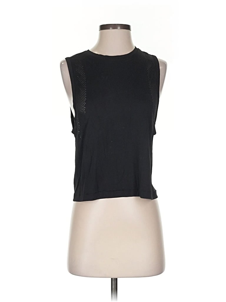 Victoria's Secret Pink Sleeveless T-shirt In Black