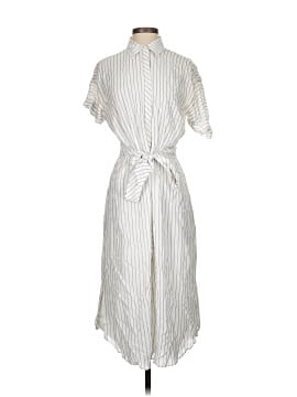 knee length dresses for ladies 100% LINEN Toile De Jouy shirt dress – heartmycloset main image 1