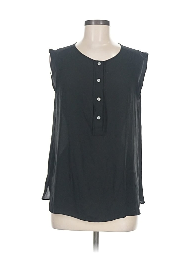 Pre-owned Ann Taylor Loft Sleeveless Blouse In Black