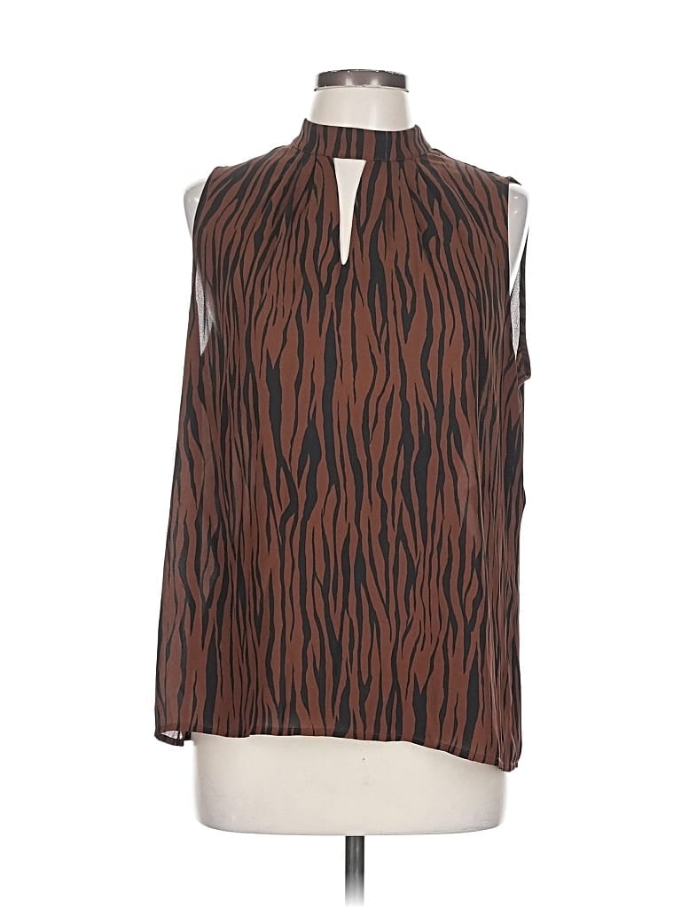BAR III Pre-owned Sleeveless Blouse In Brown