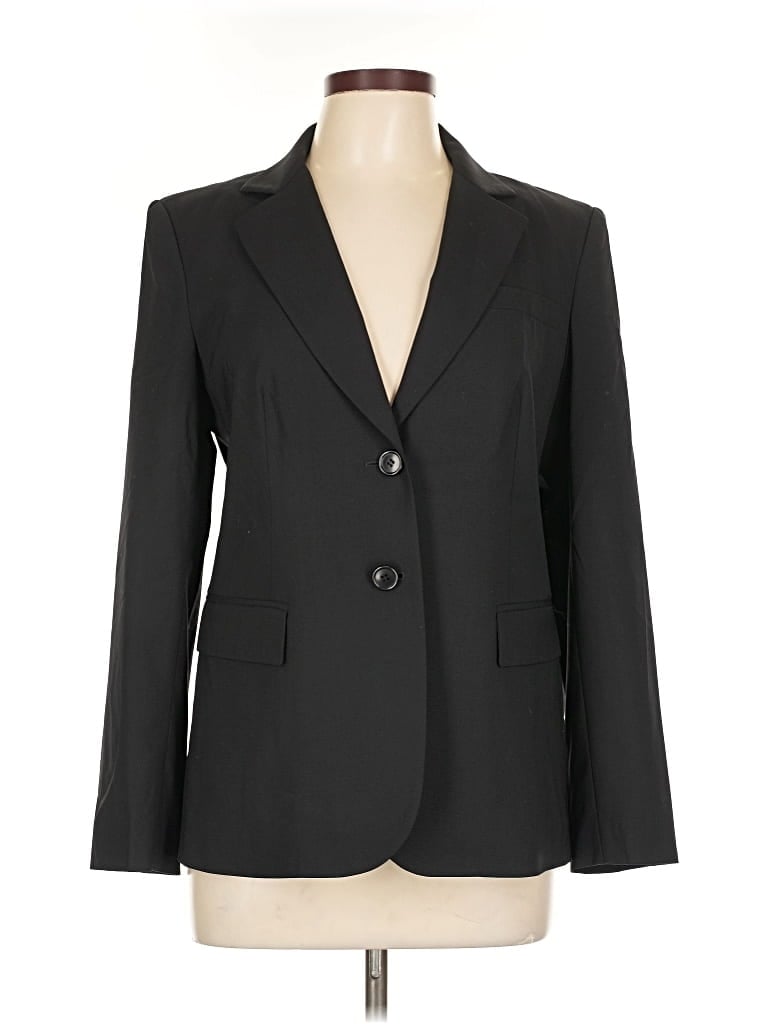 Pre-owned Dkny Wool Blazer Jacket In Black