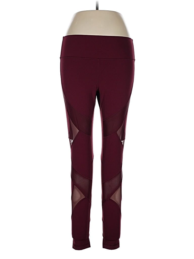 Pre-owned Lululemon Athletica Active Pants In Burgundy