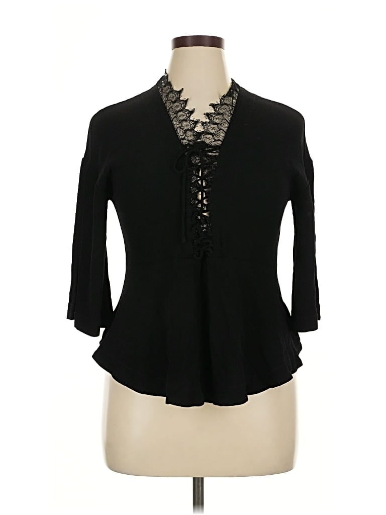 Pre-owned Iro 3/4 Sleeve Blouse In Black
