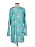 Assorted Brands Tropical Teal Blue Casual Dress Size M - photo 2