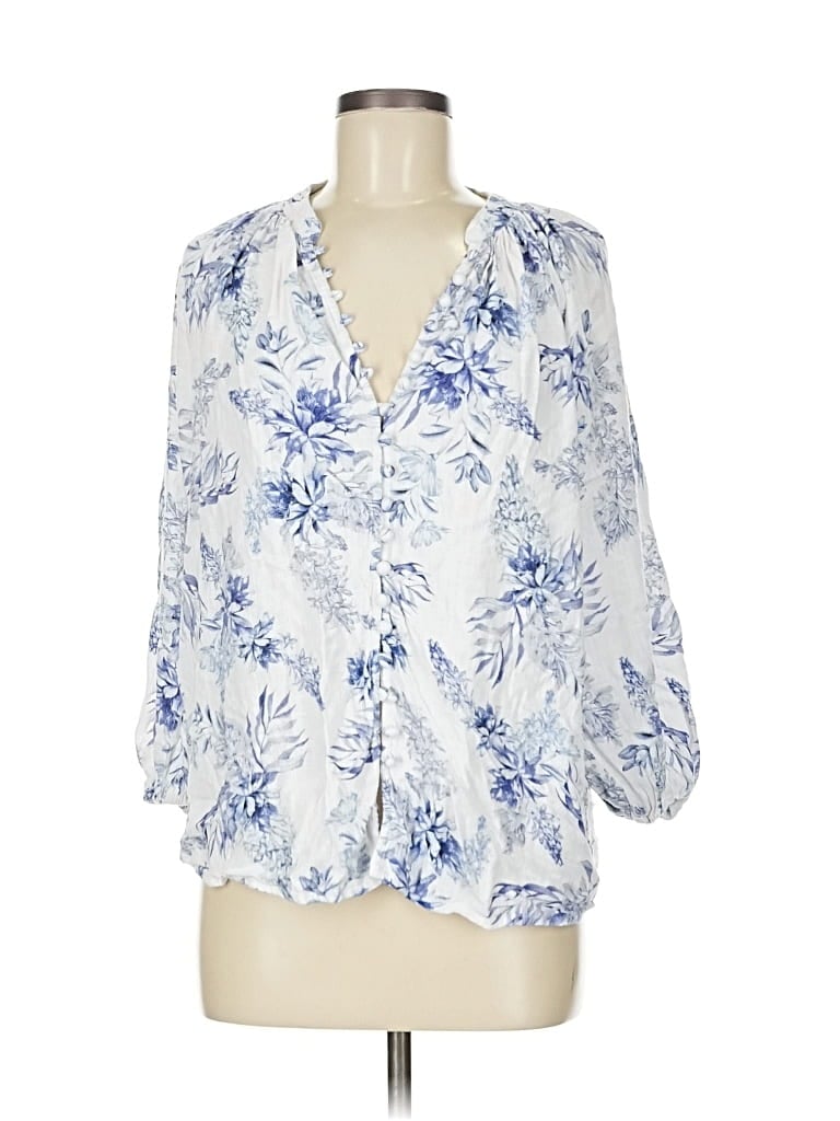 Pre-owned Vici 3/4 Sleeve Blouse In White