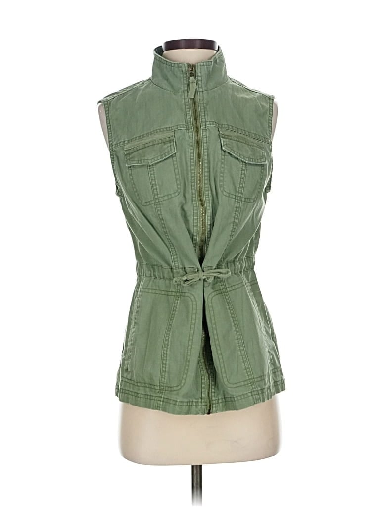 Pre-owned Merona Vest In Green