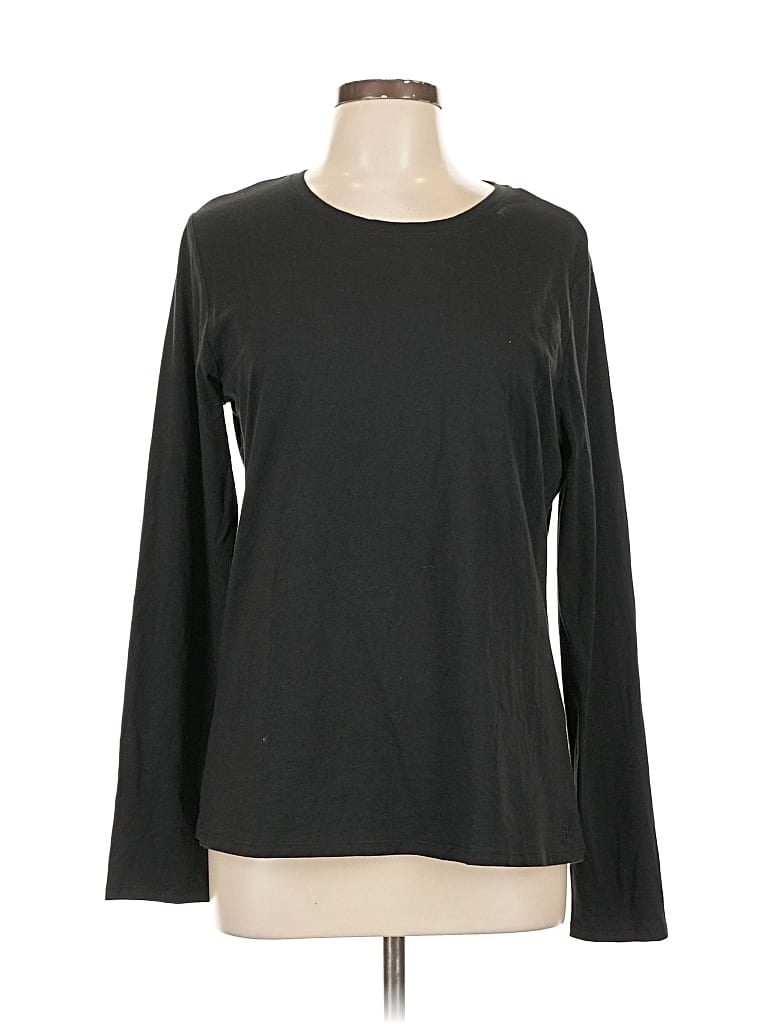 Pre-owned Banana Republic Long Sleeve T-shirt In Black