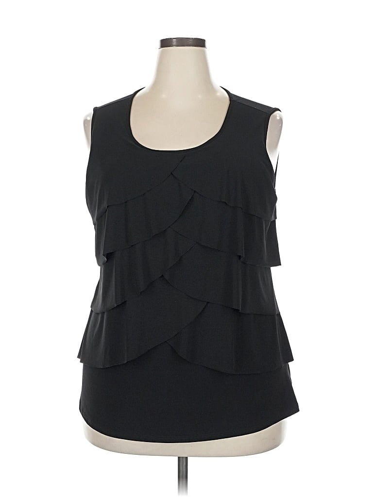 Pre-owned Dressbarn Sleeveless Blouse In Black