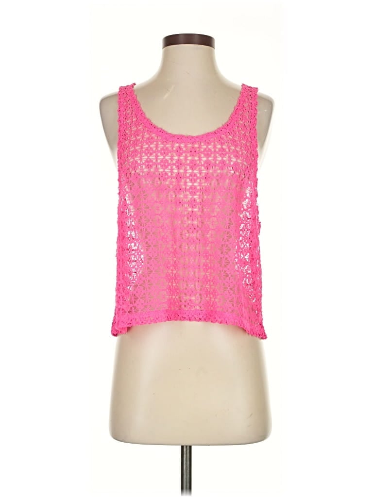 Pre-owned Victoria's Secret Pink Sleeveless Top Pink Square Neckline Tops