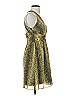 Guess 100% Polyester Animal Print Yellow Cocktail Dress Size 4 - photo 4