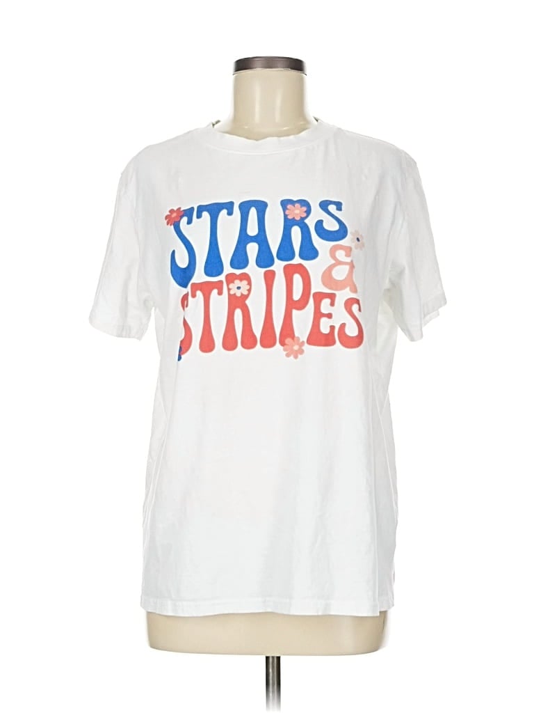 PINK LILY Pre-owned Short Sleeve T-shirt In White