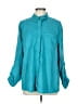 Chico's 100% Lyocell Teal 3/4 Sleeve Button-Down Shirt Size Lg (2.5) - photo 1