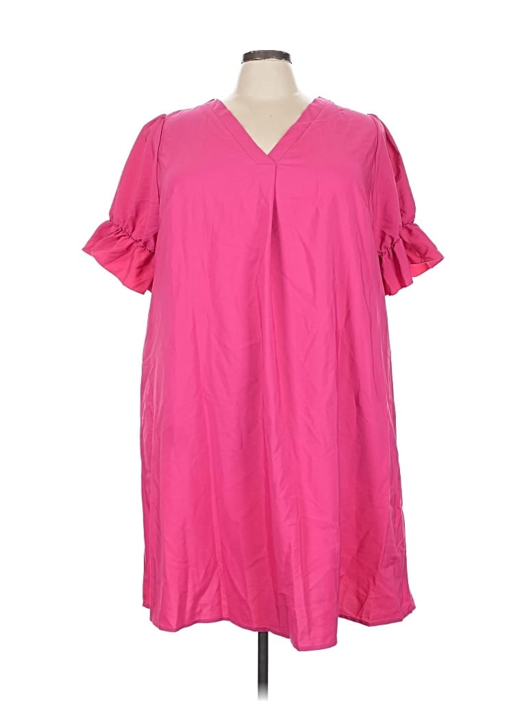 Pre-owned Shein Curve Casual Dress In Pink