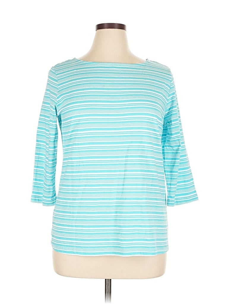 Pre-owned Coral Bay 3/4 Sleeve T-shirt In Blue