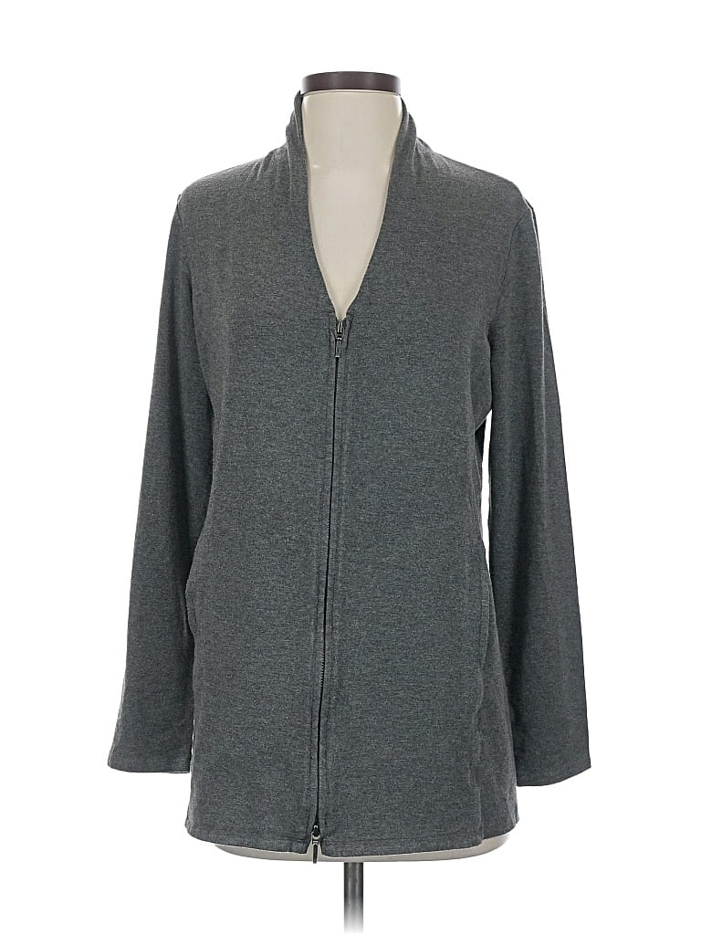 Pre-owned Eileen Fisher Cardigan Sweater In Gray