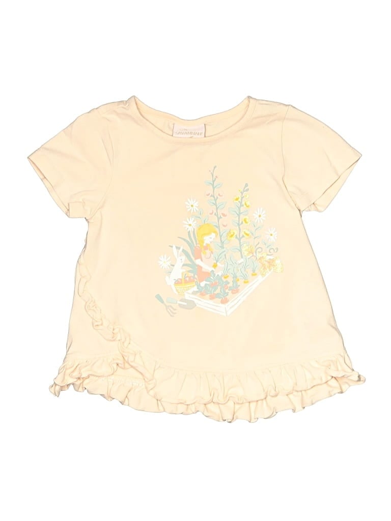 Pre-owned Savannah Kids' Short Sleeve T-shirt In Yellow