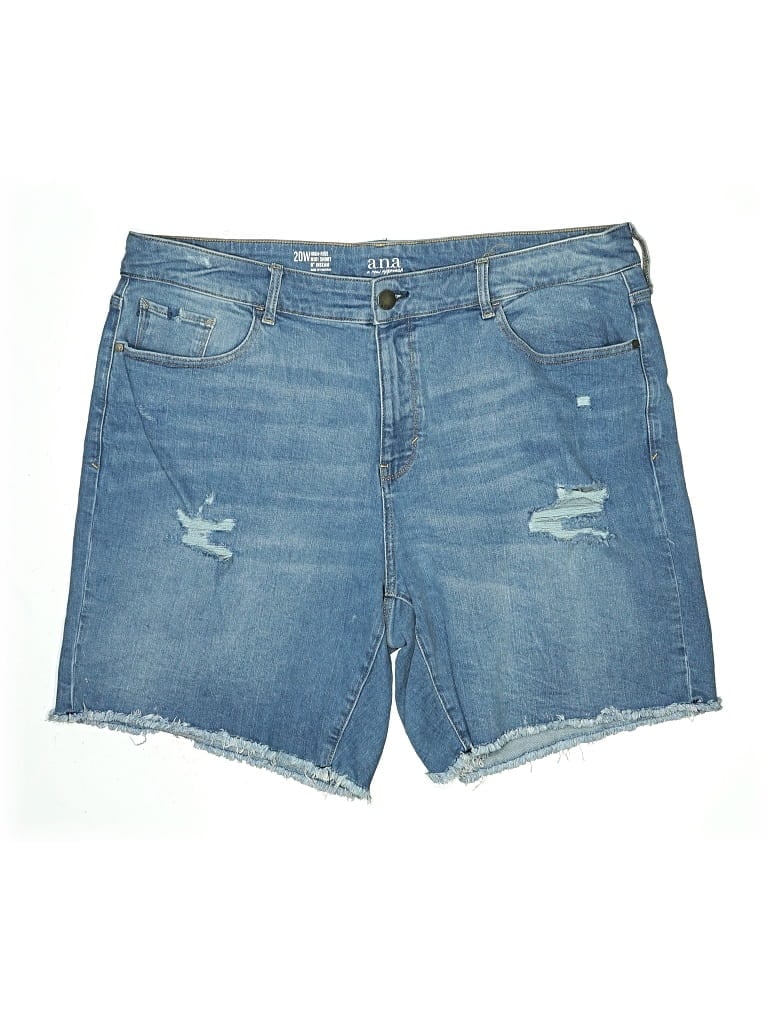 Pre-owned A.n.a. A New Approach Denim Shorts In Blue
