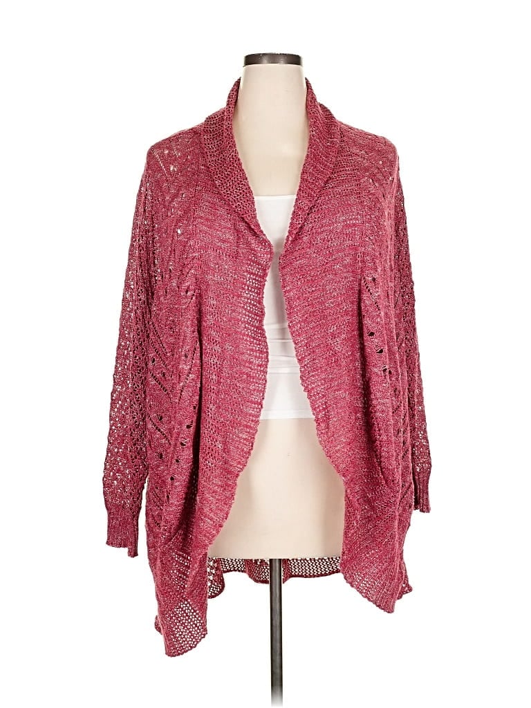 Pre-owned Torrid Cardigan Sweater In Burgundy