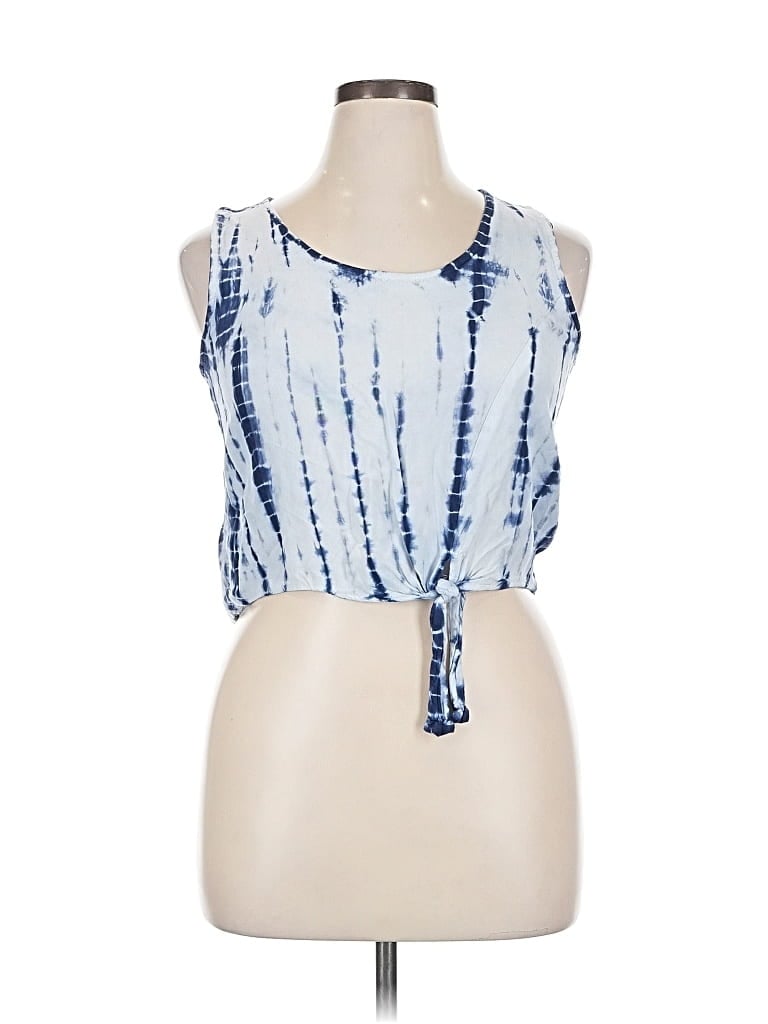 Pre-owned Style Envy Tank Top Blue Halter Neckline Tops